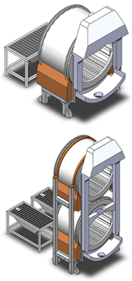 Robot workstation special roller shell sand sprinkling machine