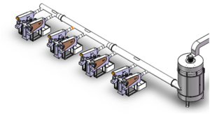 Polishing machine + water bath dust removal system