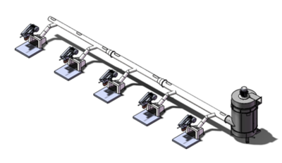 切割机+水浴除尘系统